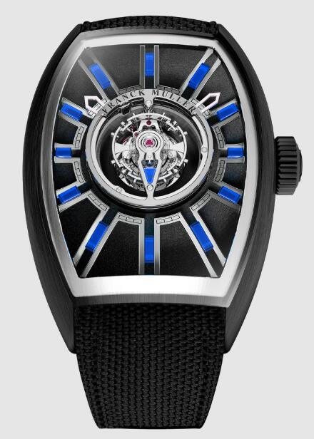 Franck Muller Curvex CX Flash Grand Central Tourbillon Replica Watch Cheap Price CX 36 T CTR FLASH ACNRBR ACBR Blue